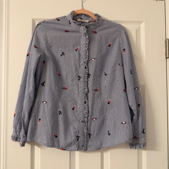 Fun striped embroidered shirt - Picture 1 of 3